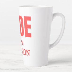 Ride With Passion – Inspirational Motorcycle Typog Latte Mug