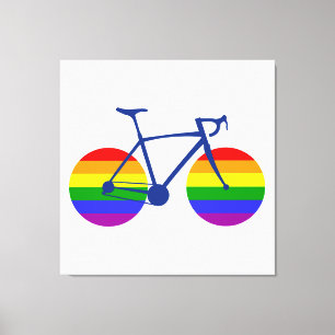 Ride With Pride Bike Canvas Print