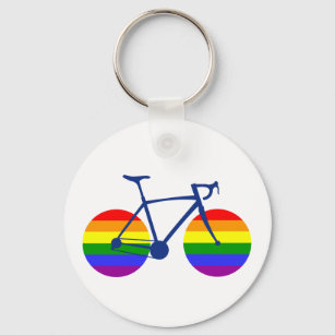 Ride With Pride Bike Key Ring