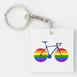 Ride With Pride Bike Key Ring