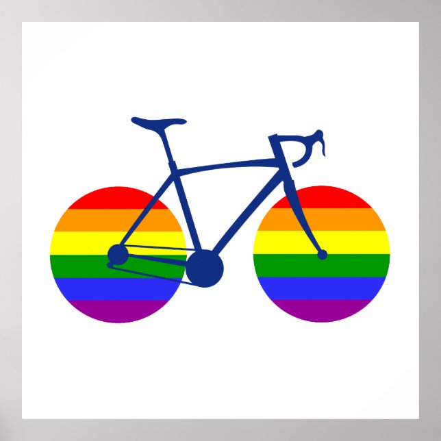 Ride With Pride Bike Poster (Front)
