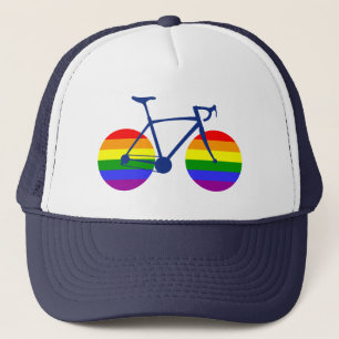 Ride With Pride Bike Trucker Hat