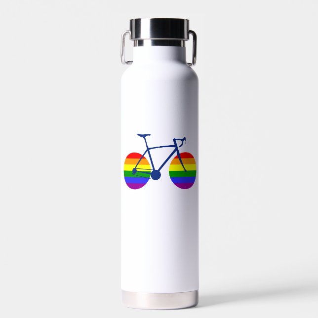 Ride With Pride Bike Water Bottle (Front)