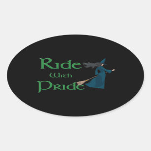 Ride with Pride Oval Sticker