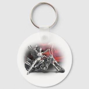 Ride with the Angels Key Ring