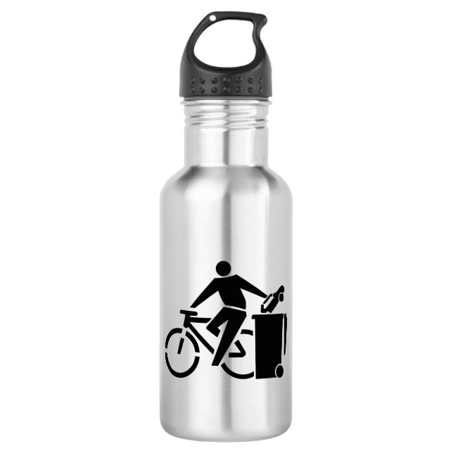 Ride Your Bike, Trash Your Car 532 Ml Water Bottle (Front)