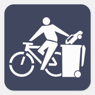 Ride Your Bike, Trash Your Car Square Sticker