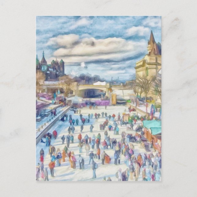 Rideau Canal Ottawa Canada Postcard (Front)