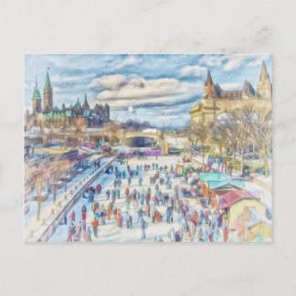 Rideau Canal Ottawa Canada Postcard