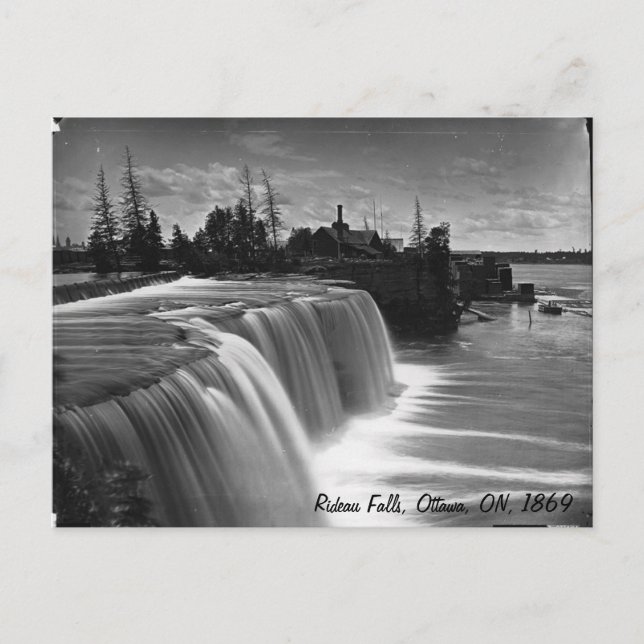 Rideau Falls, Ottawa, ON, 1869 Postcard (Front)