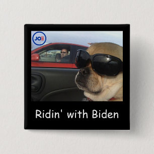 Riden' with Biden 2020 15 Cm Square Badge