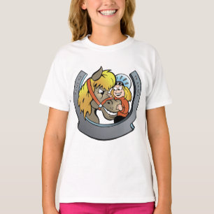 Rider And Horse Girls T-Shirt