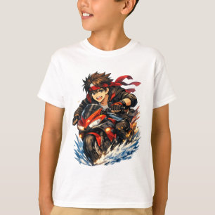 Rider Blaze Red Moto Splash T-Shirt