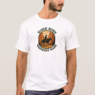 Rider Born Wanderer Made Western Design T-Shirt