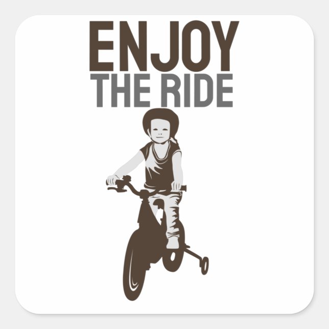 Rider Design Enjoy The Ride Square Sticker (Front)