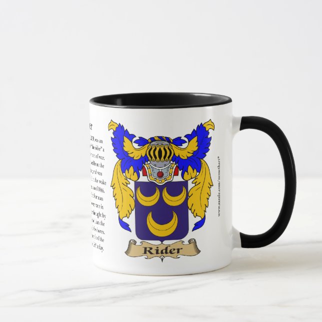 Rider Family Coat of Arms Mug (Right)