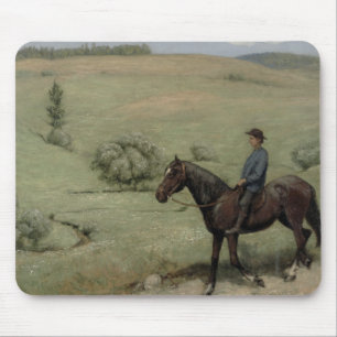 Rider in a Landscape, 1894 (oil on board) Mouse Mat