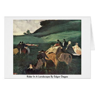 Rider In A Landscape By Edgar Degas