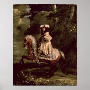 Rider in Blue Poster