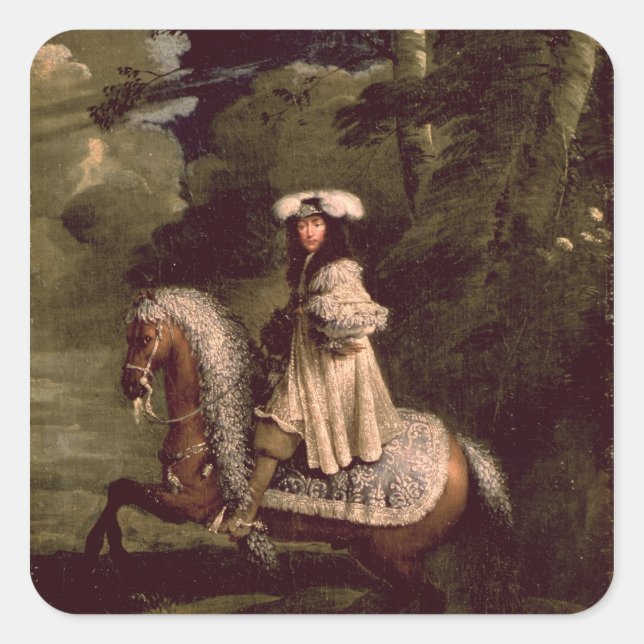 Rider in Blue Square Sticker (Front)