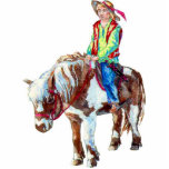Rider on a pony - an ornament photo sculpture decoration<br><div class="desc">A little rider in colourful clothes on a brown spotted pony. Inspired by a fantasy book but APPARENTLY I'm not allowed to name the book or the character. But you still free to guess!</div>