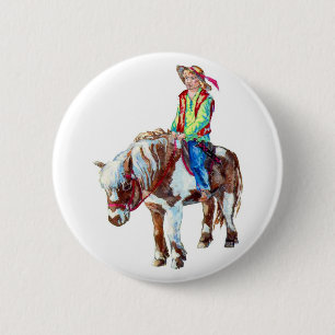 Rider on a pony badge