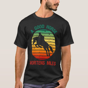 Rider Retro Sunset Vintage Horse Racing Derby T-Shirt