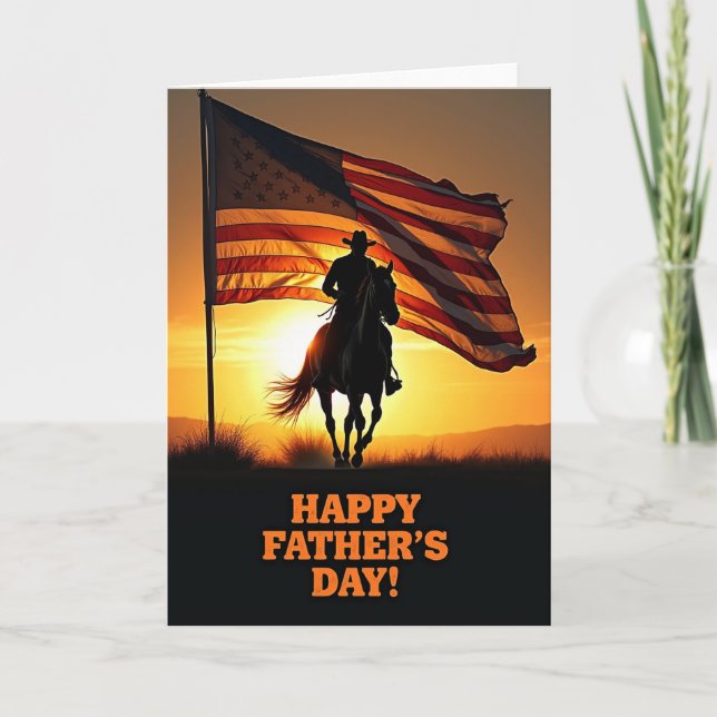 Rider Silhouette Fathers Day Card (Front)