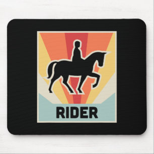 Rider Vintage Horseback Riding Mouse Mat