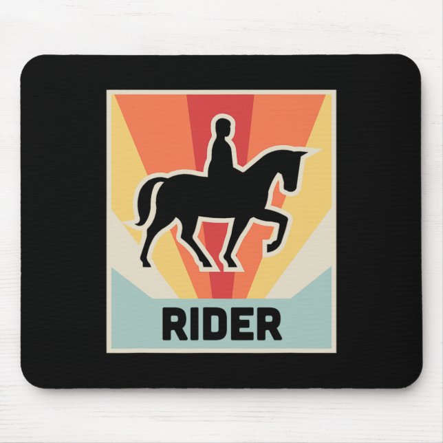 Rider Vintage Horseback Riding  Mouse Mat (Front)