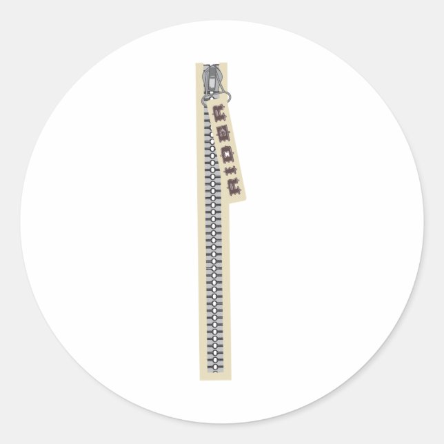 Rider Zipper Classic Round Sticker (Front)