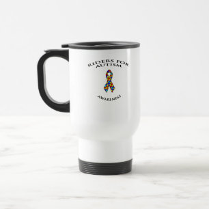 Riders for Autism Awareness travel mug