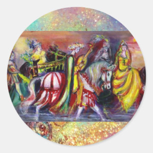 RIDERS  IN THE NIGHT CLASSIC ROUND STICKER