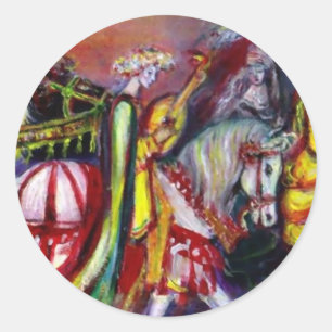 RIDERS IN THE NIGHT detail Classic Round Sticker