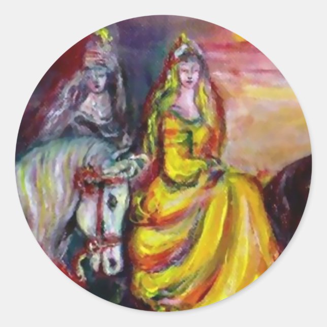 RIDERS  IN THE NIGHT detail Classic Round Sticker (Front)