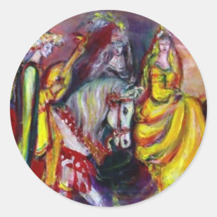 RIDERS  IN THE NIGHT detail Classic Round Sticker