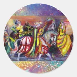 RIDERS  IN THE NIGHT detail Classic Round Sticker