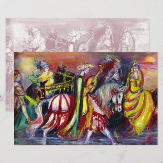 RIDERS  IN THE NIGHT Fantasy Stationery (Front/Back)