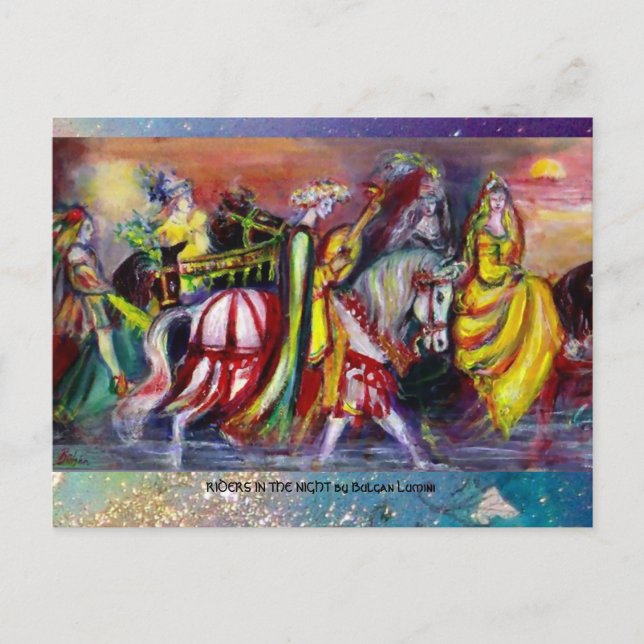 RIDERS IN THE NIGHT POSTCARD (Front)