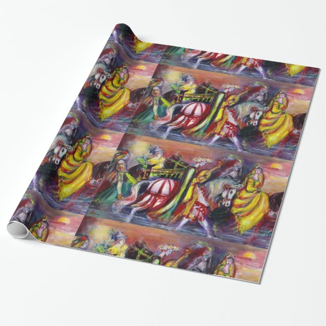 RIDERS IN THE NIGHT WRAPPING PAPER (Unrolled)