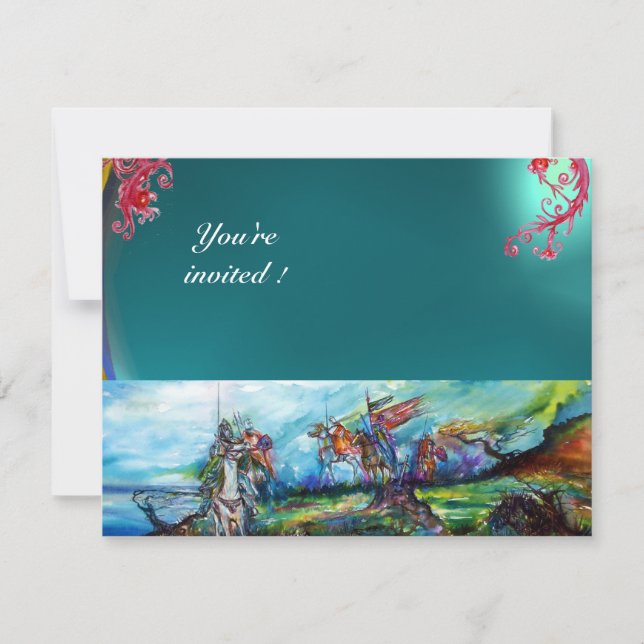 RIDERS IN THE STORM gem blue Invitation (Front)