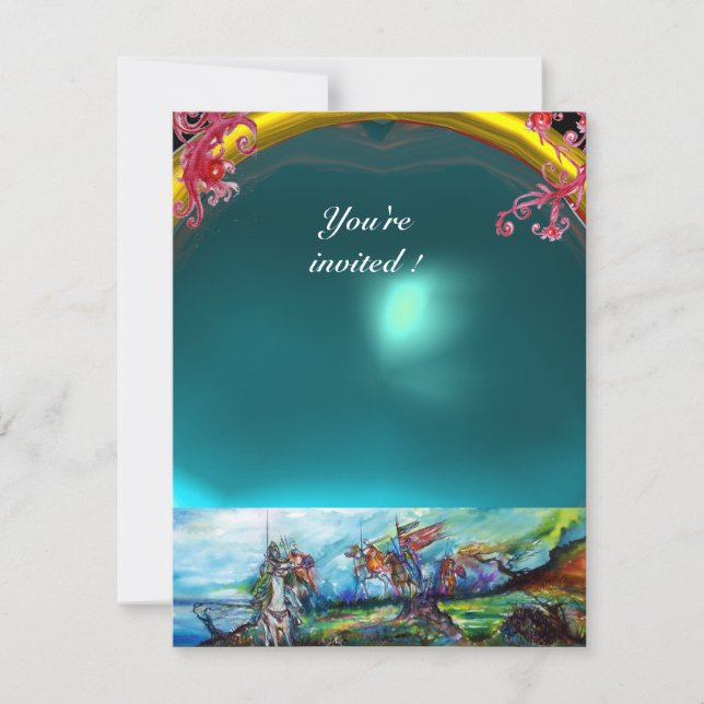 RIDERS IN THE STORM gem blue Invitation (Front)