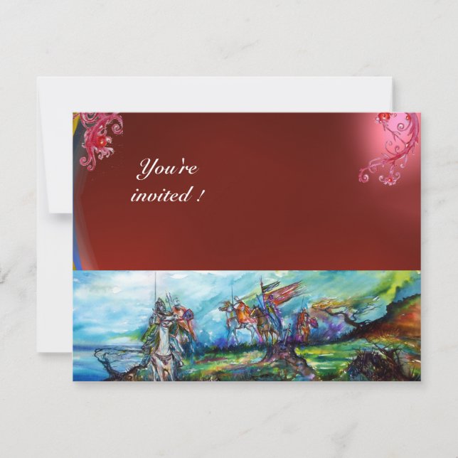 RIDERS IN THE STORM gem red Invitation (Front)