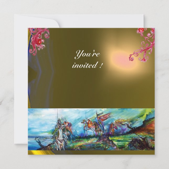 RIDERS IN THE STORM gem yellow Invitation (Front)