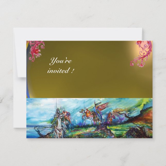 RIDERS IN THE STORM gem yellow Invitation (Front)