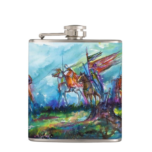 RIDERS IN THE STORM HIP FLASK (Front)