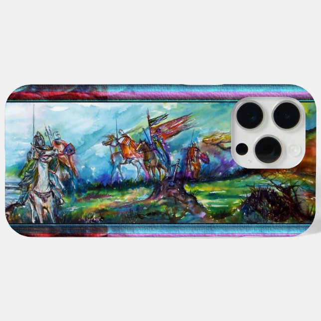 RIDERS IN THE STORM Mediaeval Knights Blue Case-Mate iPhone Case (Back (Horizontal))