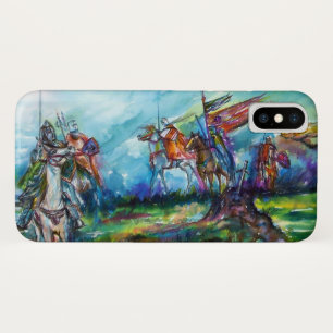 RIDERS IN THE STORM Mediaeval Knights Horseback iPhone X Case
