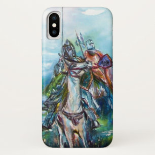 RIDERS IN THE STORM Mediaeval Knights Horseback iPhone X Case