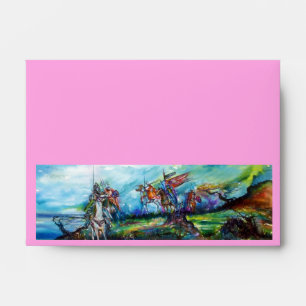 RIDERS IN THE STORM Mediaeval Knights Horseback Envelope
